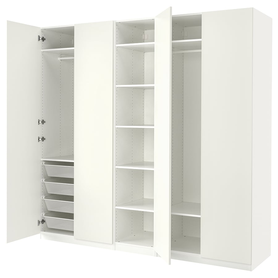 Armario, blanco/blanco